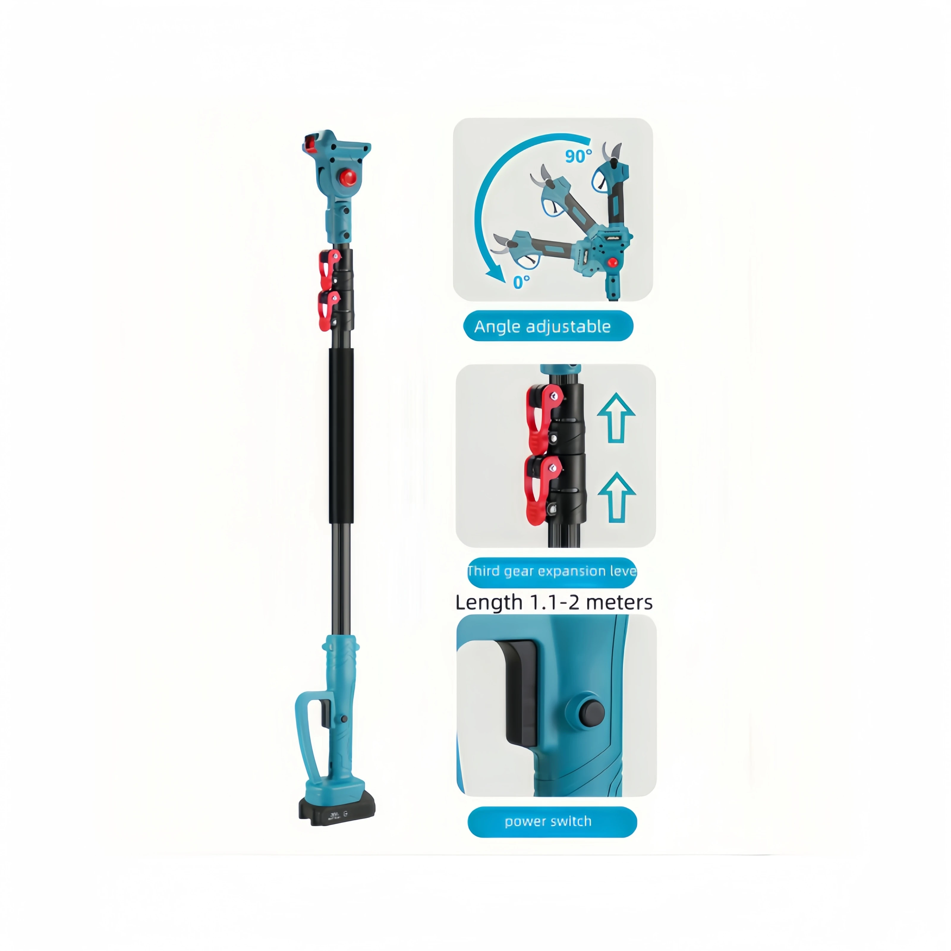 Wireless Charging Dynamic Pruning Shears 21V Lithium Electric Scissors with Plastic Coating Garden Fruit Tree DIY Industrial Use