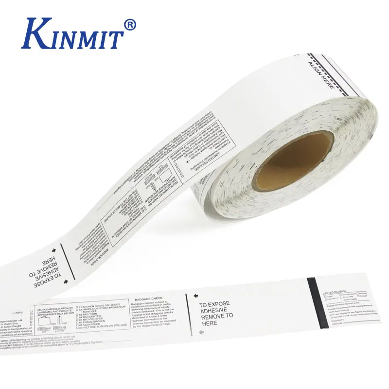 Thermal Paper Baggage Tags Privated Airline Paper High Quality Thermal Blank Luggage Labels
