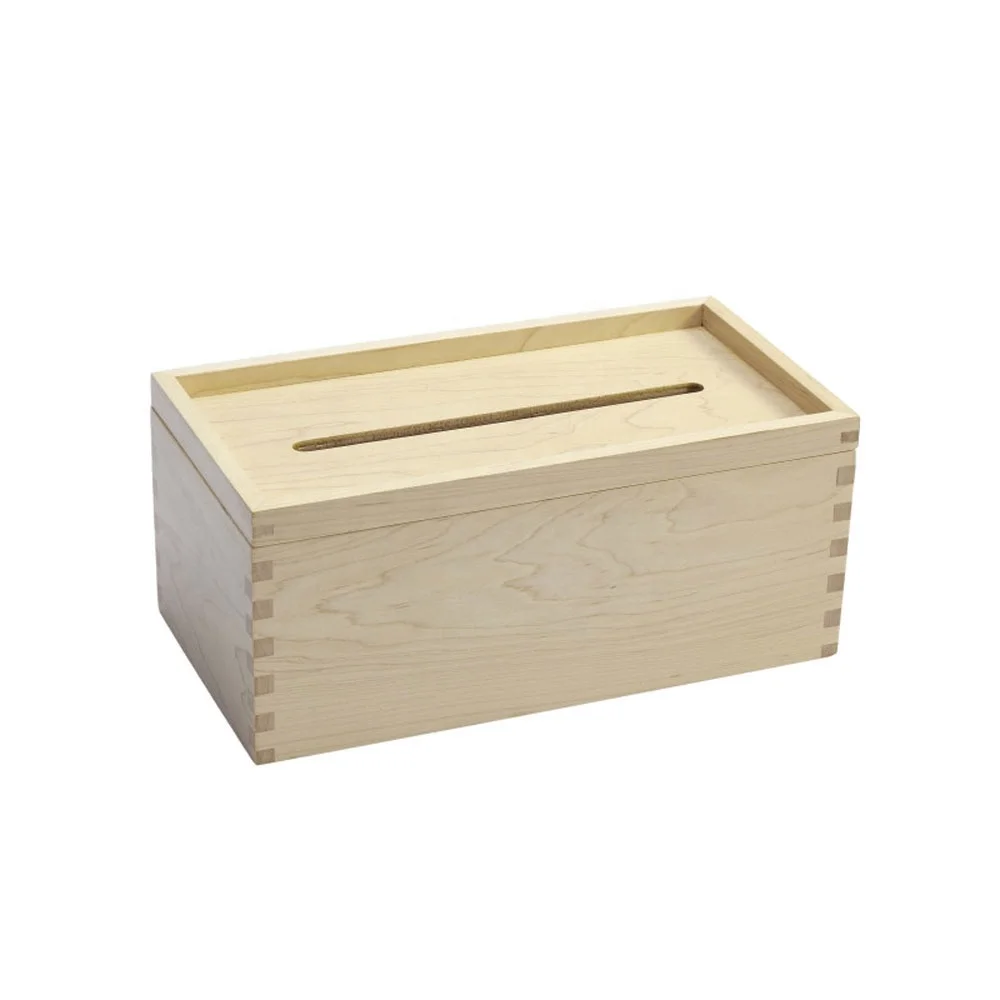 Wholesale wood tissue holder custom multi-functional toilet paper napkins wooden box
