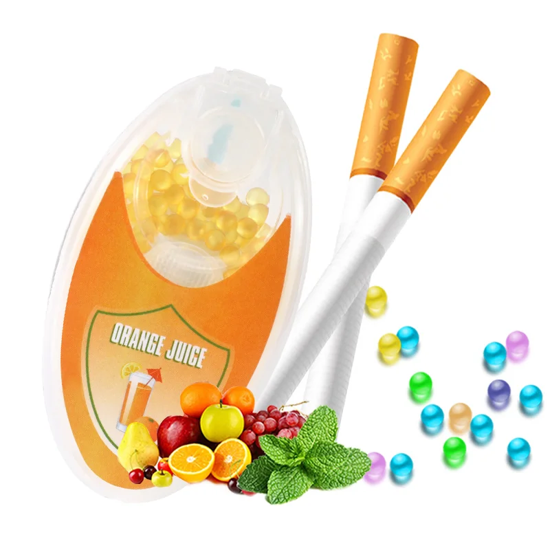 New burst flavoured smoke crush filter glass tips menthol kapsul cigarettes beads capsule ball
