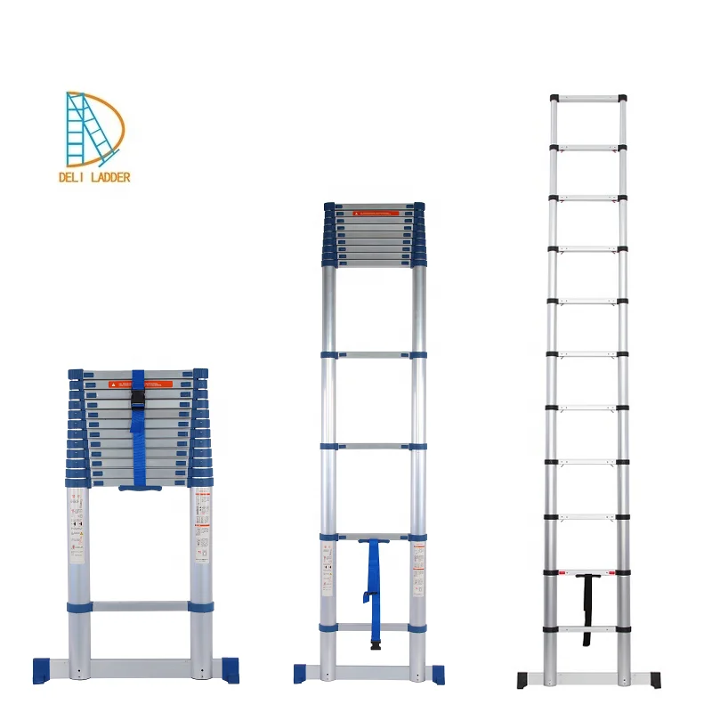 Soft Closing Aluminium Retractable Telescopic Ladder