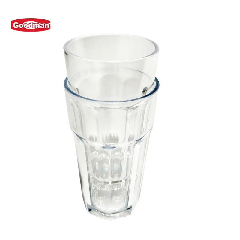 Restaurant Supplies Canteen Service Drinkware Tea Tumbler 12 Oz Polycarbonate Sparkling Water Glass Reusable Plastic Beer Cup