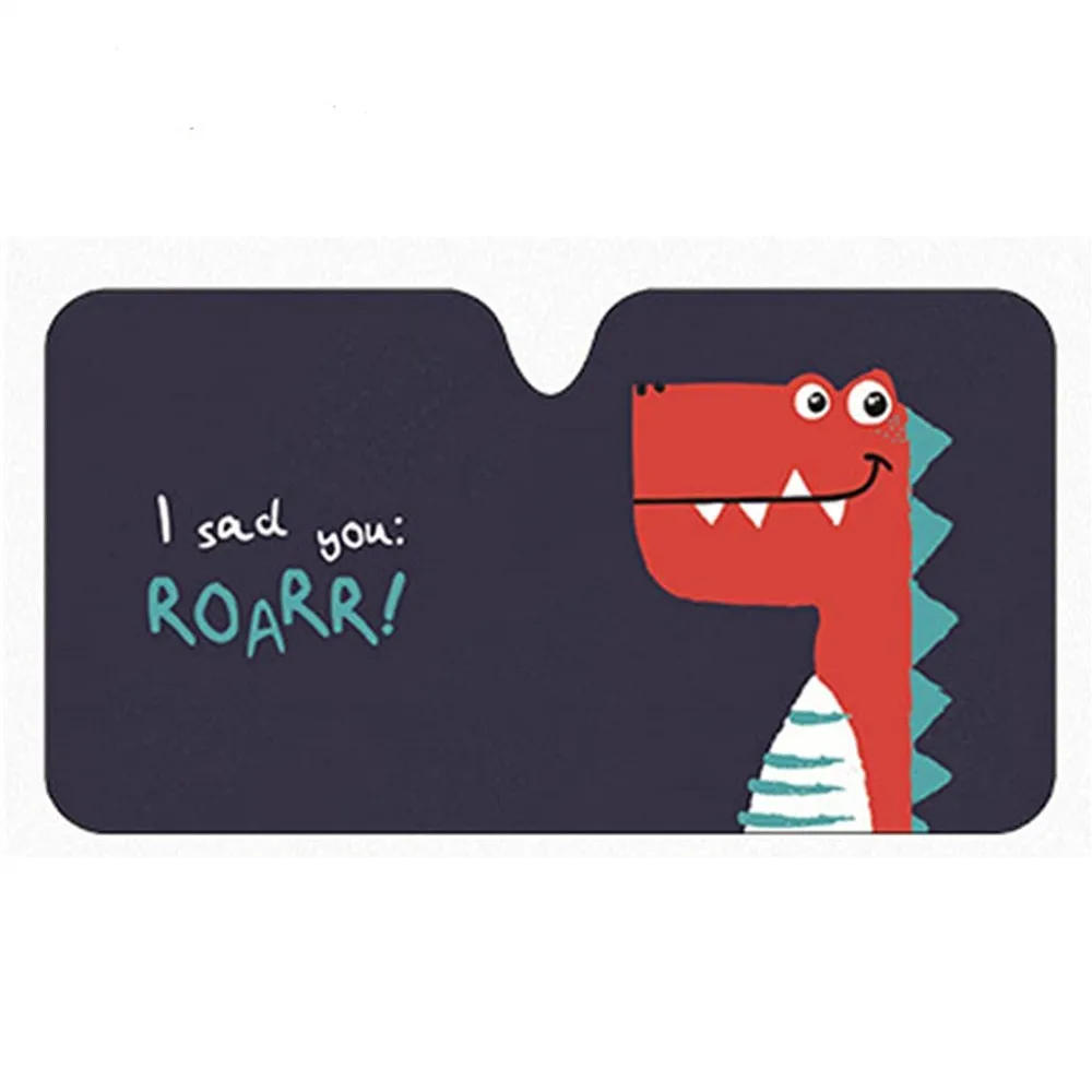 Dinosaur Car Windshield Sun Shade Universal Fit Car Sunshade-Keep Your Vehicle Cool. UV Sun and Heat Reflector