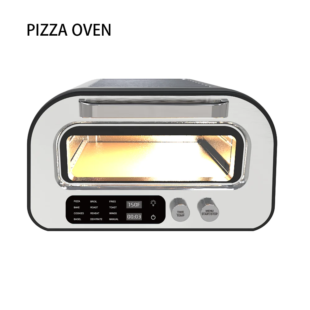 Custom  Aesthetically superior domestic pizza oven Easy to cook a variety of foods  Heats up to 800 F for big party use