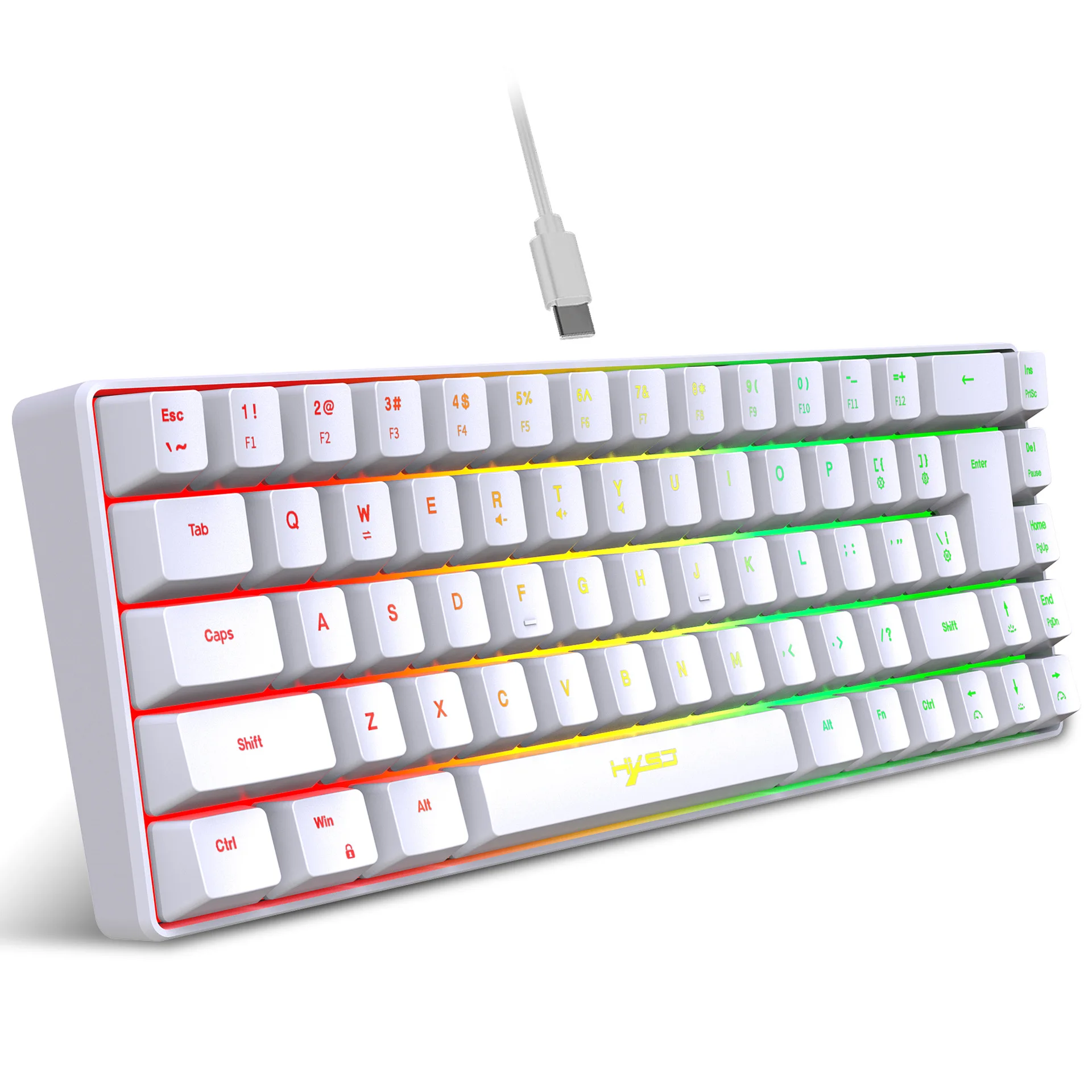 Linkinmi New design RGB Wired Keyboard RGB LED Backlight 68keys Gaming Keyboard Computer Keyboard Gamer Laptop LK200K