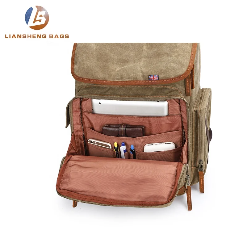 
Outdoor Travel Use Soft Leather DSLR Camera Photography Backpack Bag For Wholesale 