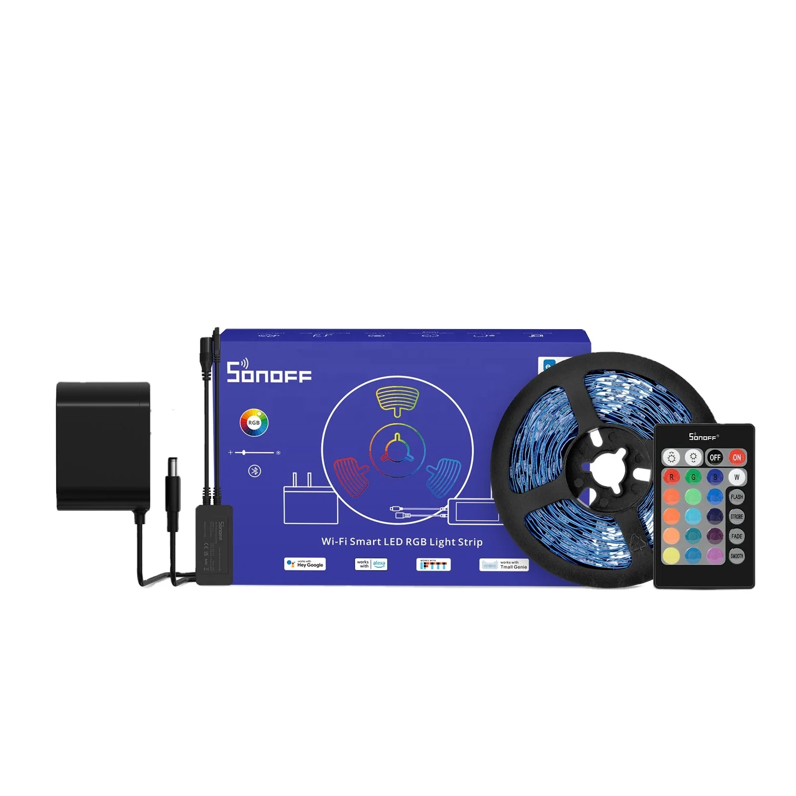 Sonoff L2 Lite US Smart Led Light Strip - 5m Remote Music Control Cuttable Flexible Led Diy Light Strip Work With Alexa