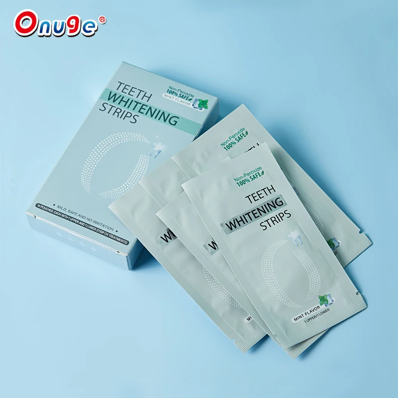 Private Logo CE Professional Dental Bleaching Teeth Whitening Strips Strong Sticky
