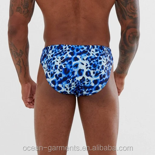 Animal printing mens swimwear briefs custom man swim private label trunk box
