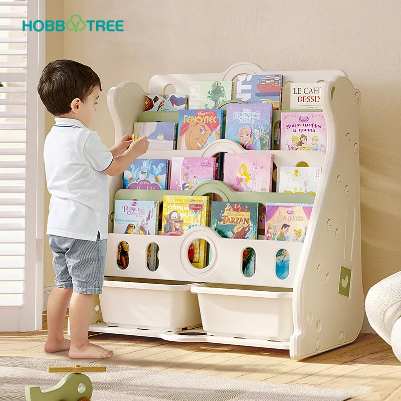 hobby tree polar bear custom children shelf plastic furniture book storage cabinet kids bookshelf