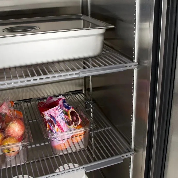 Professional Commercial Kitchen Fridge Stainless Steel Upright Chiller with Glass Door Meat Storage Cooling Refrigerator