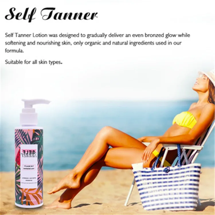 ISO OEM bronze tanning body lotion Instant self tanning cream
