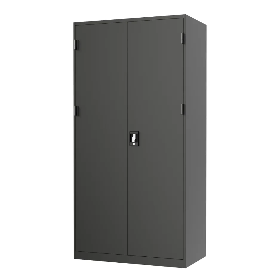 Metal Storage Cabinet Garage Trolley Cabinet with Doors 5 Adjustable Shelves Heavy-Duty Metal for workshop