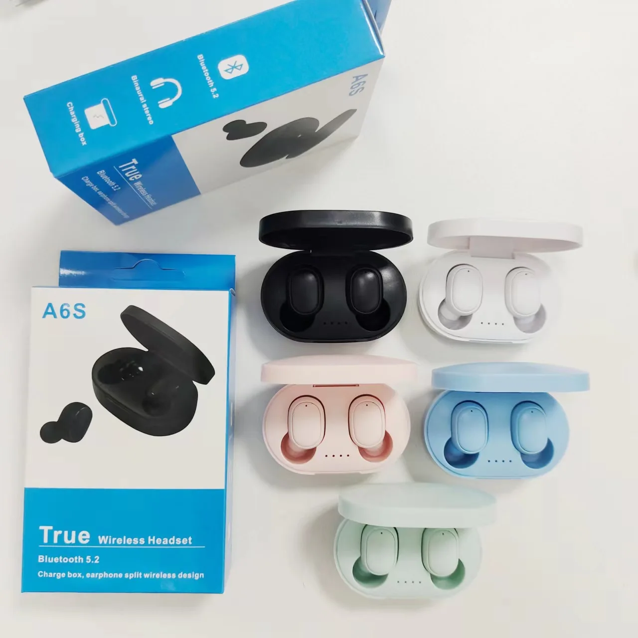 A6s tws BT 5.0 Earphone True Wireless Earbuds Noise Cancelling LED Display Headset Stereo E6s Earbuds auriculares tws a6s