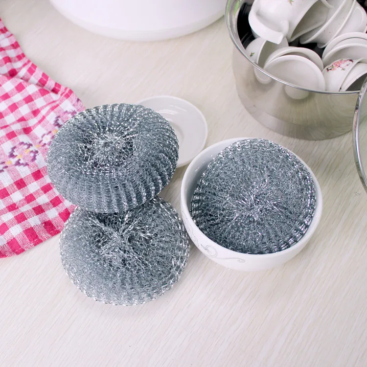 Round Scouring Pads Dishes Cleaning Steel Wool Scrubber Pads Easy Scouring for Tough Kitchen Cleaning Stainless Steel Scrubber