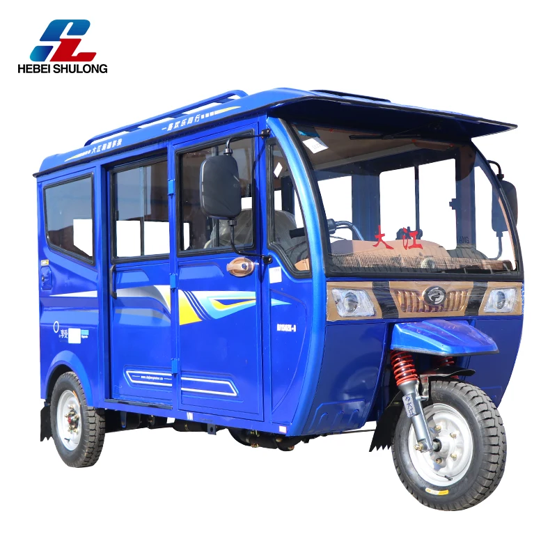 6 person passenger high quality gasoline motorized tricycles for taxi