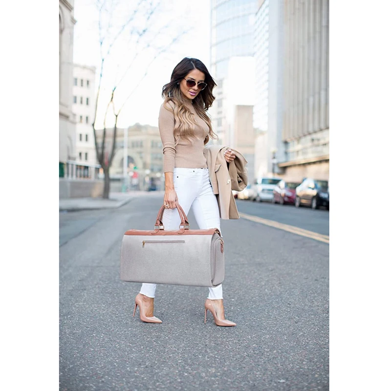 Travel Women Convertible Carry Garment Bags Large 2 in 1 Hanging Suitcase Luggage Garment Bag Suit