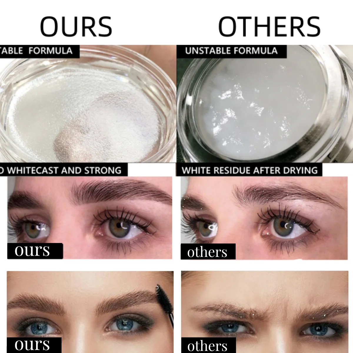 Wholesale Private Label Cruelty Free Vegan Clear Eyebrow Soap Eyebrow Enhancer Cream Long-lasting shaping wax soap for eyebrows