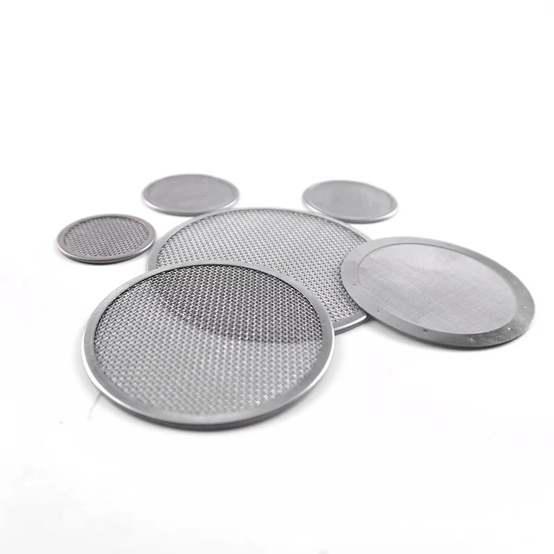 30 40 50 micron stainless steel mesh 4 5 inch OD circle round concentrate filter
