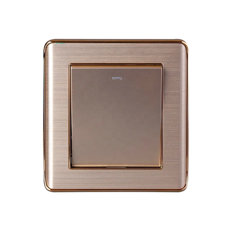 Simple light luxury switch One open gold acrylic wall switch