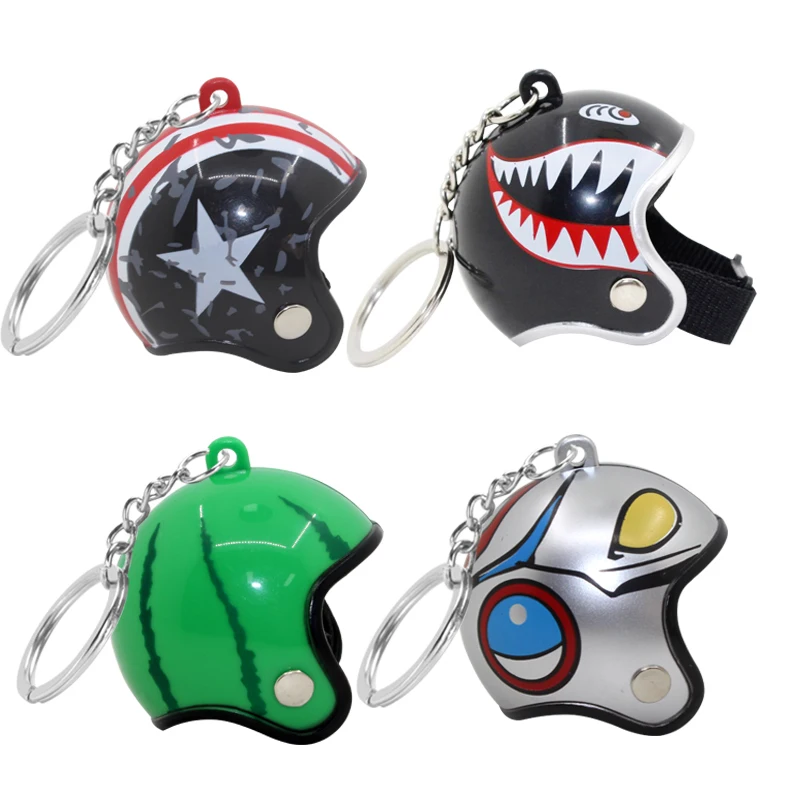 scooter fashion keyring safety helmet shape keychain 3d printed helmet keychain
