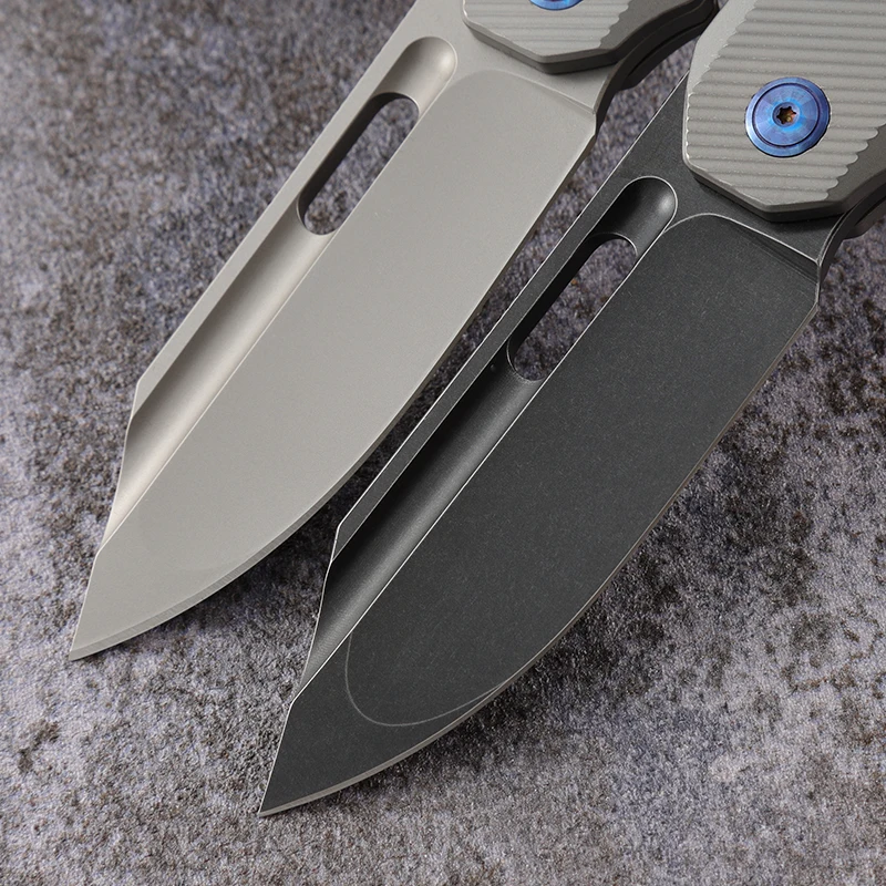 Free Sample 2024 High End Quality Custom Titanium Alloy Handle With M390 Blade Outdoor Camping Tactical Survival Folding Knife