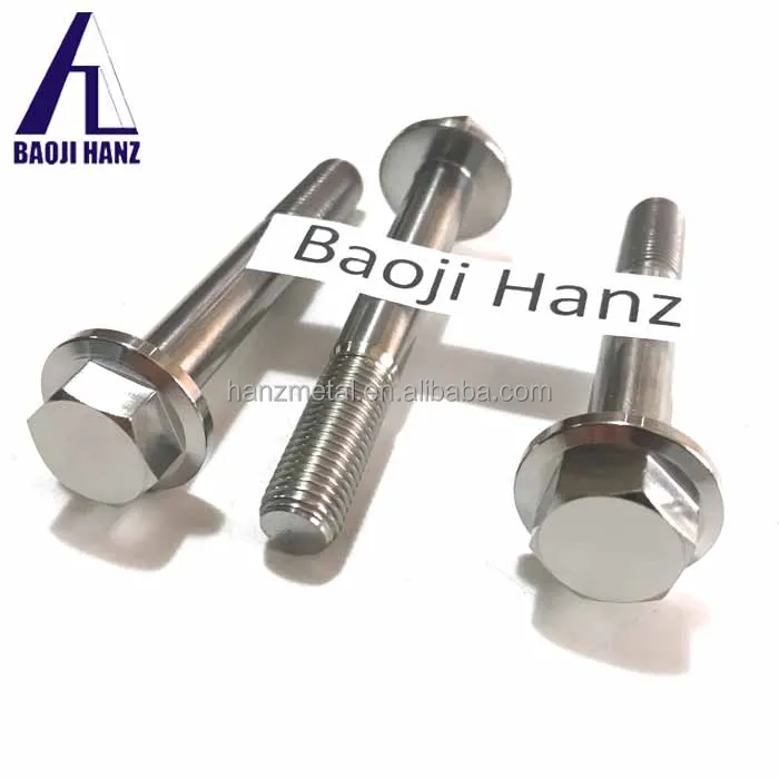 Baoji Customize Gr5 Alloy Titanium Hex Flange Bolts for Sprint Car Racing