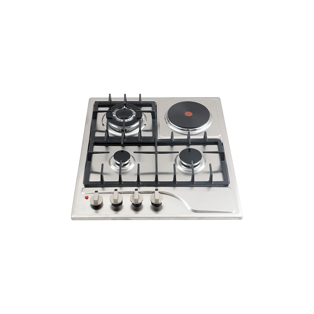 Stainless Steel Gas Cooktop  Built-in Gas Stove Top with 4 Burners Dual Fuel NG/LPG Convertible Gas Hob