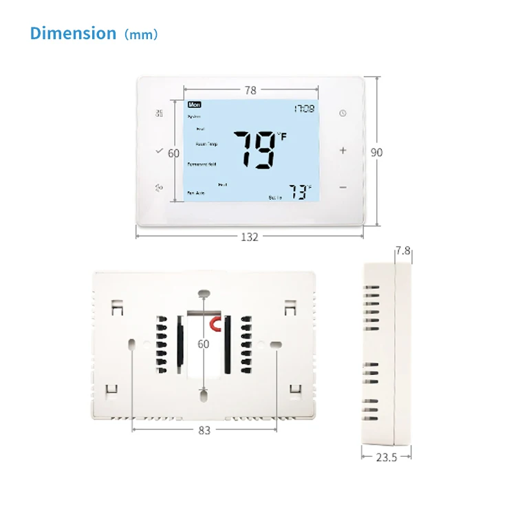 Hvac Heat Pump Heating And Cooling 24v Digital Wireless Thermostat