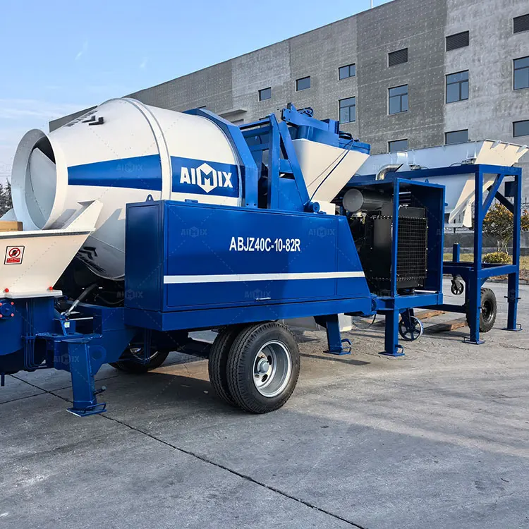 Aimix Diesel 40 m3/h Concrete Mixer With Pump Manufacture