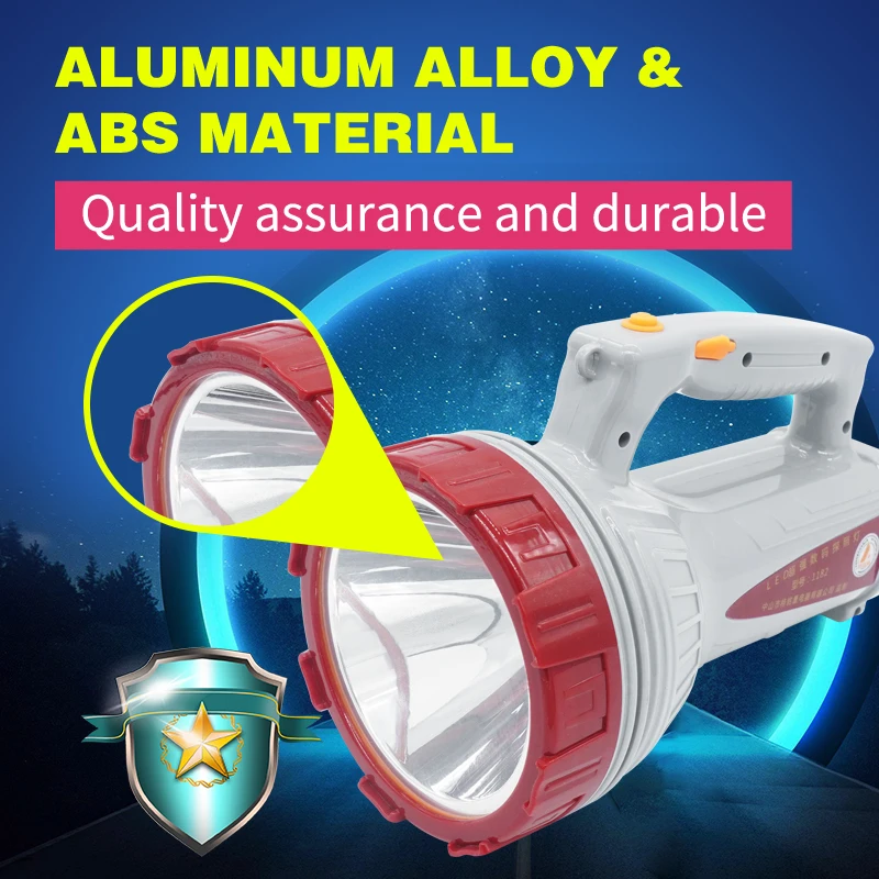 China Factory 200W LED Handheld Portable Lithium Battery Battery LED Rechargeable Searchlight