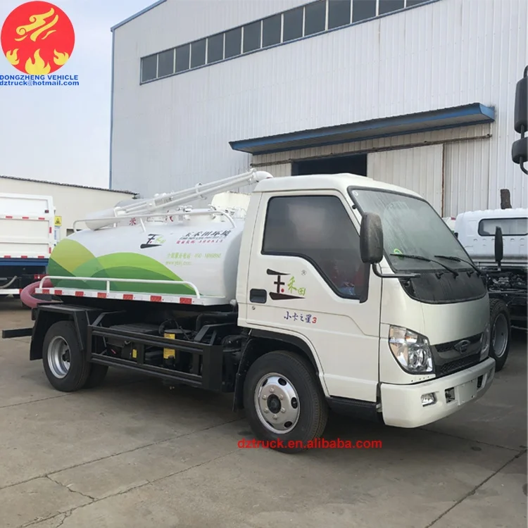3000L Euro II vacuum fecal sution truck, mini spetic tank truck for sale