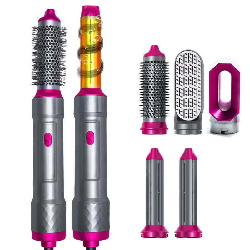 Professional Curling Iron Hair Straightener Styling Tools Styler 5 in 1 Hot Air Brush Hair Dryer