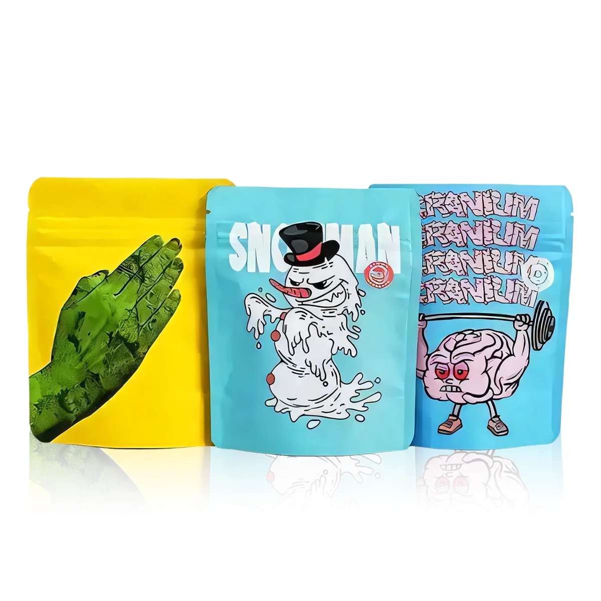 Custom Printed 3.5G 7G 14G 1OZ Laminated Mylar Zipper Packaging Bags 3.5 Smell Proof Mini Bags