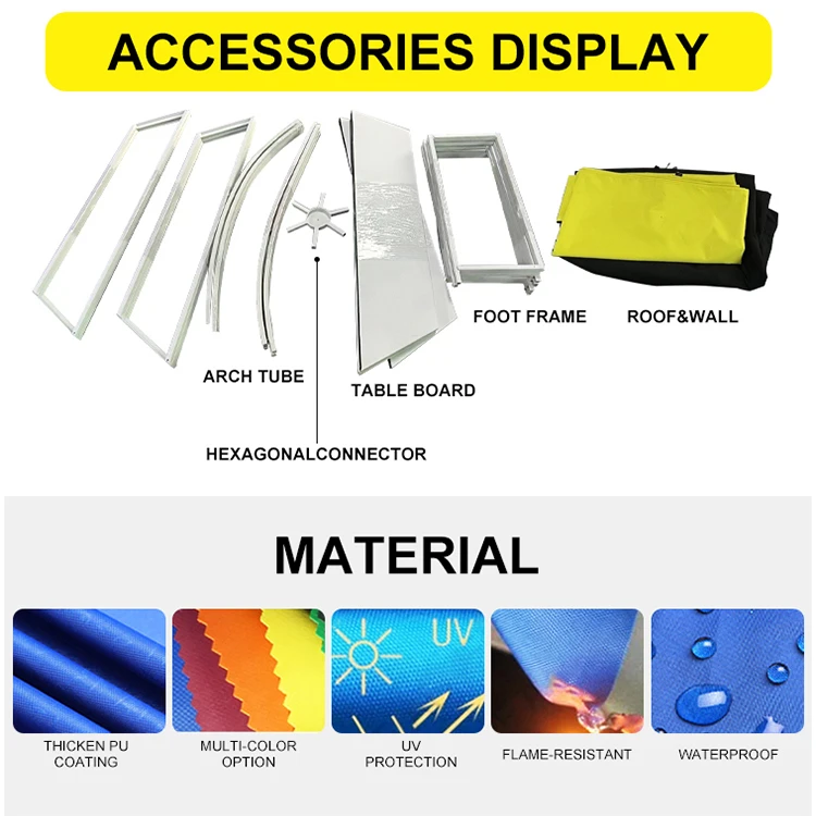 Hot Sale Custom Printed Advertising Dome Tent Booth Promotion Kiosk Tent With Counters For Promotion Event