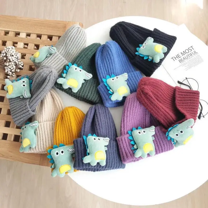 New arrival Winter new alligator doll wool hat Parent-child knitted beanie hat  wholesales