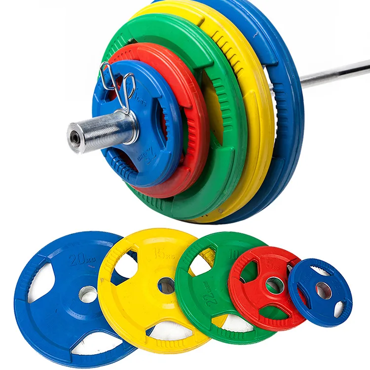 Factory Direct Buy 2.5kg-25kg Gym Cast Iron Plate Plates Barbell Disc Rubber Bumper Weight Plates