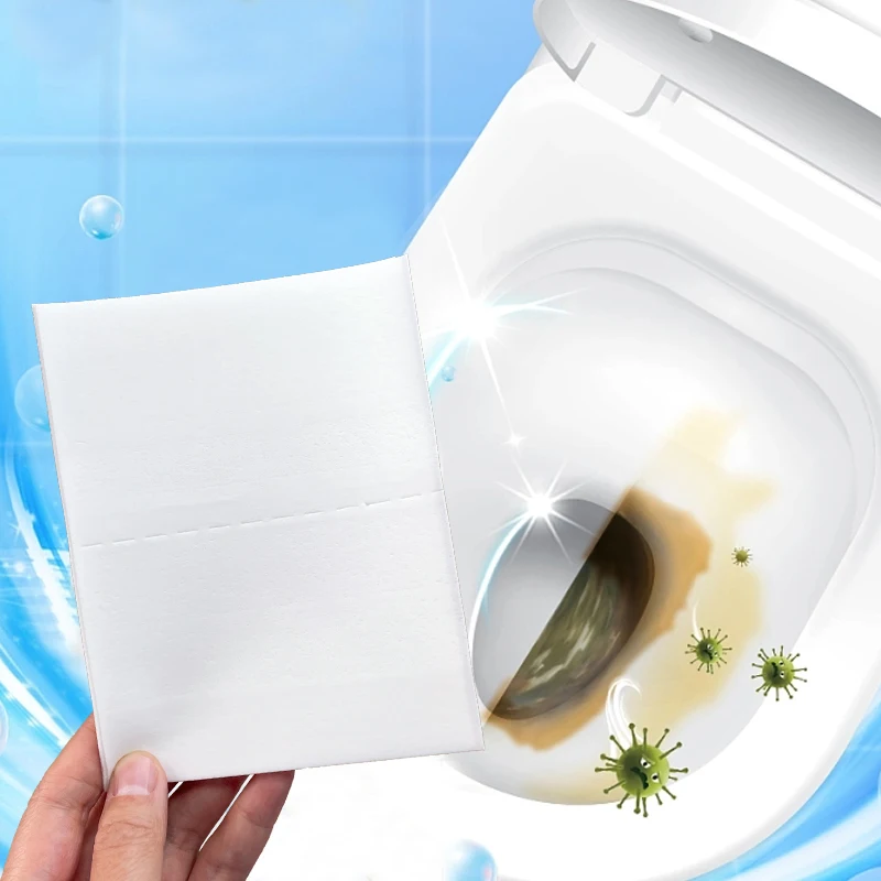 Powerful natural eco friendly plastic-free toilet bowls cleaner sheets toilet cleaning strips