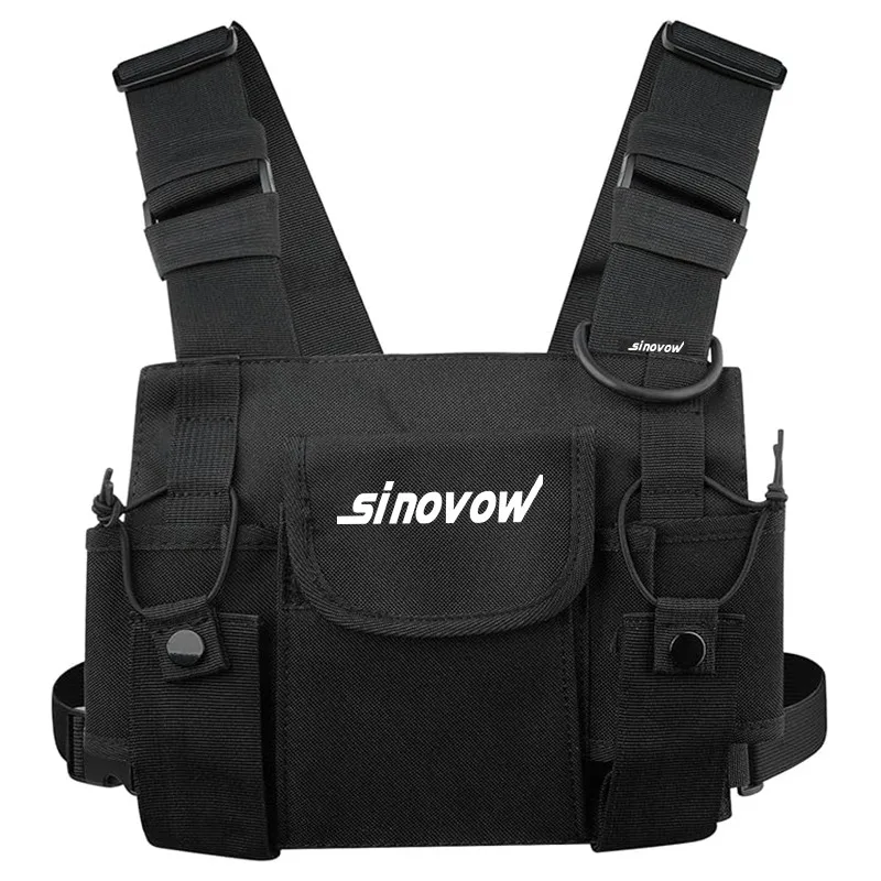 Sinovow Chest Rig bag Walkie Vest Universal Hands Free Two Way Radio Front Pack Pouch Harness Bag Waist Organizer Bag