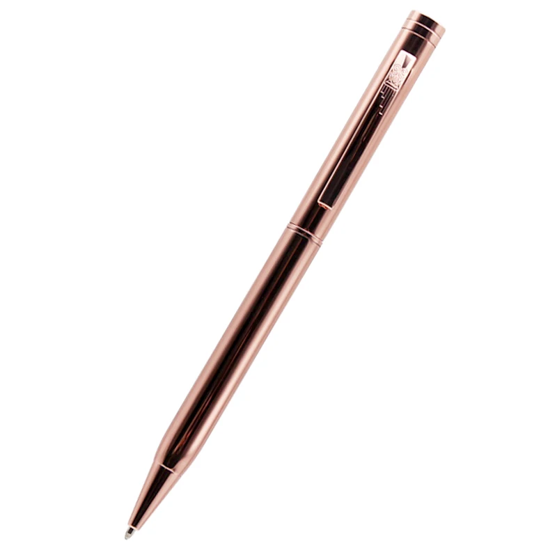 Lingmo Rose Gold Simple Slim Luxury Customized OEM Logo Ballpoint Pens