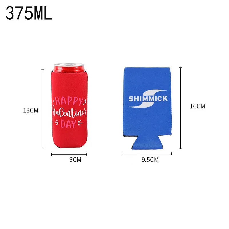 Factory Print Logo  Neoprene Beer Can cooler Holder,Customized Blank Stubby Holder 12oz Sublimation party  Beer Can Cooler