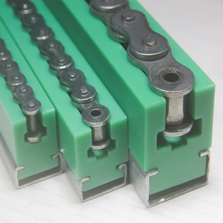 Plastic Guide Rails green conveyor roller CK shape UHMW linear chain profiles conveyor guide rails