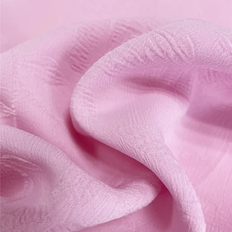 Factory price spandex Jacquard pleated polyester seersucker striped Knitted Nylon cotton hole fabric