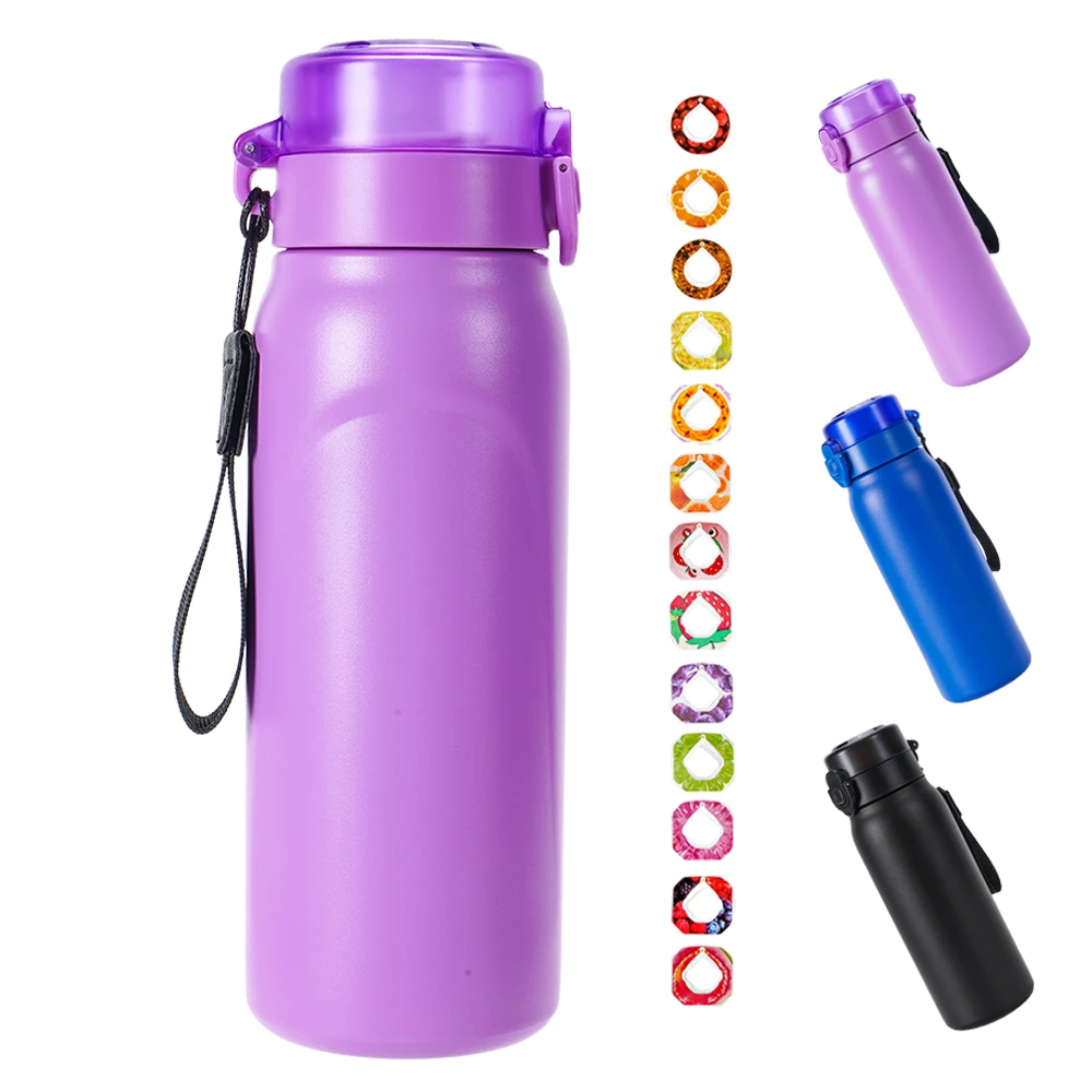 2024 the most popular Double Stainless Steel Water Bottle 700 ml Fruit Flavor Pods for Adults Gym Travel Hot Thermal Insulation