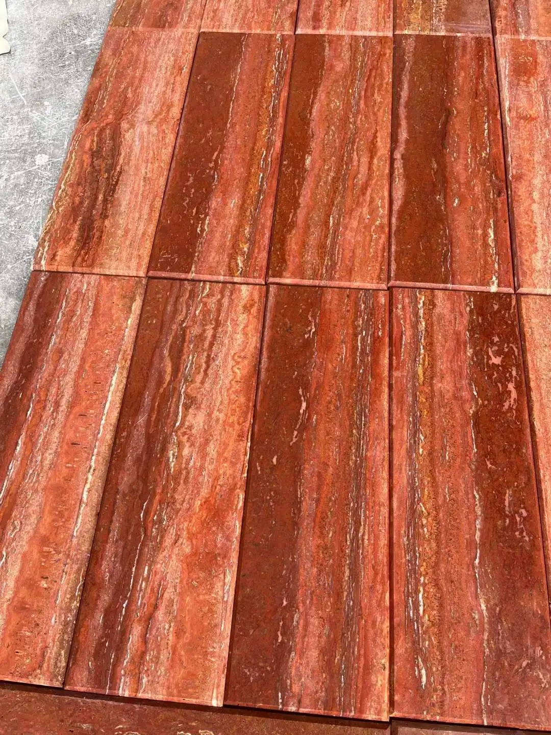 Red Travertine Stone Slab Wholesale