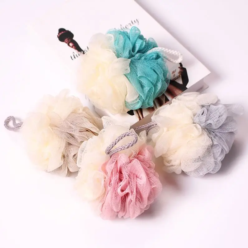 bath flower shower ball sponge eco friendly body loofah mesh bath ball sponge Bathroom Accessories