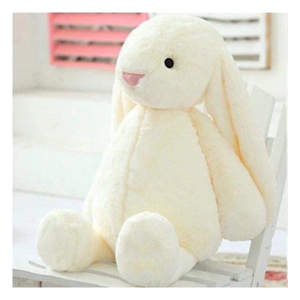 Custom Fluffy Easter Rabbit Bunny Plush Toys Long Ears Bunny Dolls Stuffed Animal Baby Toys Rabbit Plush Toy Bunny Doll