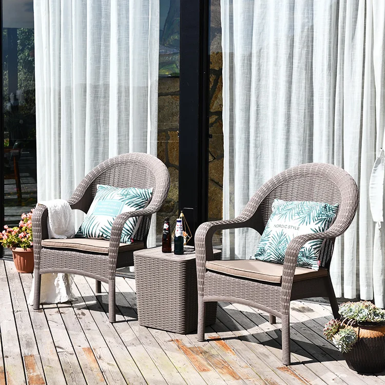 High Quality Outdoor Furniture Waterproof Morden Plastic Garden Chair Set