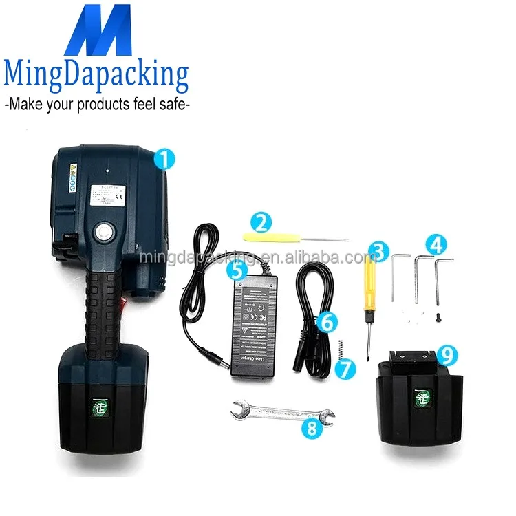 Two Battery Powered Heat Portable Plastic Band Polyester Packing Strap Wire Strapping Tools For PP