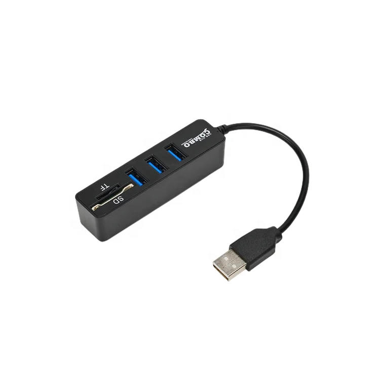 usb 2.0  3 port 5 in 1 hub usb data transfer SD TF card reader combo for Macbook PC